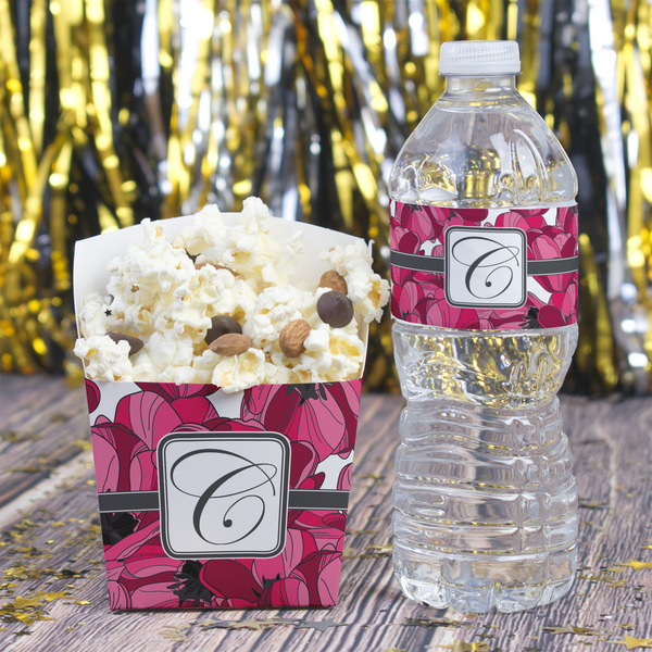 Tulips Water Bottle Label - w/ Favor Box