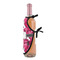 Tulips Wine Bottle Apron - DETAIL WITH CLIP ON NECK
