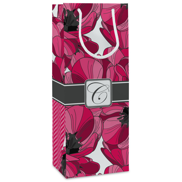 Custom Tulips Wine Gift Bags (Personalized)