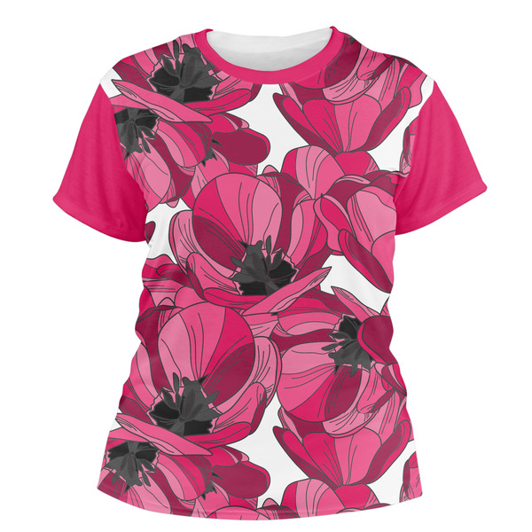 Custom Tulips Women's Crew T-Shirt