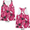 Tulips Womens Racerback Tank Tops - Medium - Front and Back