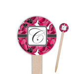 Tulips Round Wooden Food Picks (Personalized)