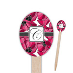 Tulips Oval Wooden Food Picks (Personalized)