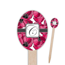 Tulips Oval Wooden Food Picks (Personalized)
