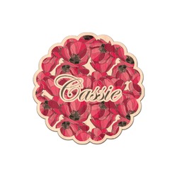Tulips Genuine Maple or Cherry Wood Sticker (Personalized)