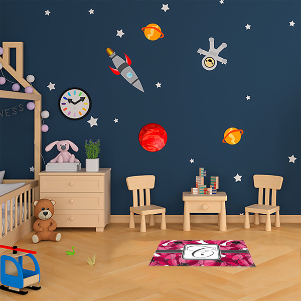 Tulips Woven Floor Mat - LIFESTYLE (child's bedroom)