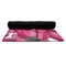 Tulips Yoga Mat Rolled up Black Rubber Backing