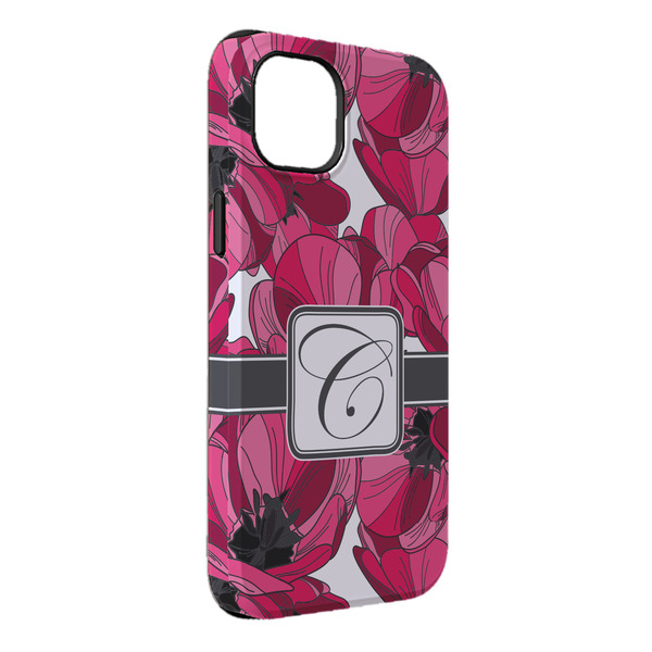 Custom Tulips iPhone Case - Rubber Lined - iPhone 14 Plus (Personalized)