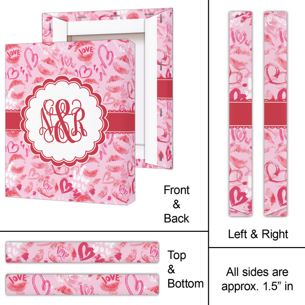 Lips n Hearts 11x14 - Canvas Print - Approval