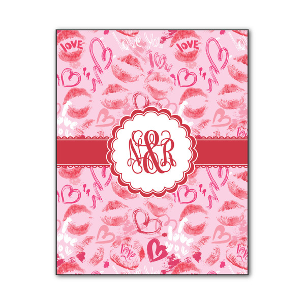 Custom Lips n Hearts Wood Print - 11x14 (Personalized)