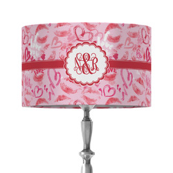 Lips n Hearts 12" Drum Lamp Shade - Fabric (Personalized)