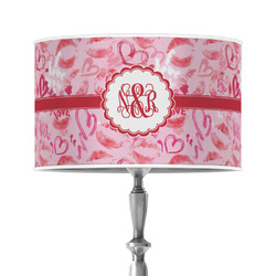 Lips n Hearts 12" Drum Lamp Shade - Poly-film (Personalized)