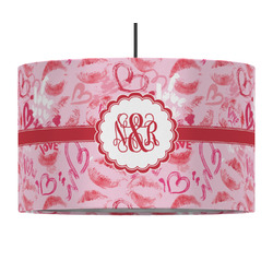 Lips n Hearts 12" Drum Pendant Lamp - Fabric (Personalized)
