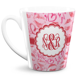 Lips n Hearts 12 Oz Latte Mug (Personalized)