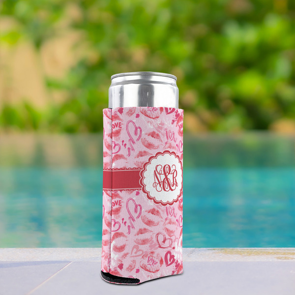 Lips n Hearts Can Cooler - Tall 12oz - In Context