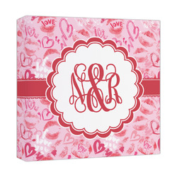 Lips n Hearts Canvas Print - 12x12 (Personalized)