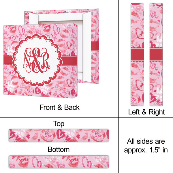 Lips n Hearts 12x12 - Canvas Print - Approval