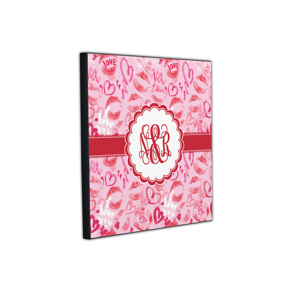 Lips n Hearts 12x12 Wood Print - Angle View