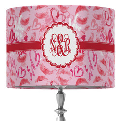Lips n Hearts 16" Drum Lamp Shade - Fabric (Personalized)