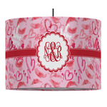 Lips n Hearts 16" Drum Pendant Lamp - Fabric (Personalized)