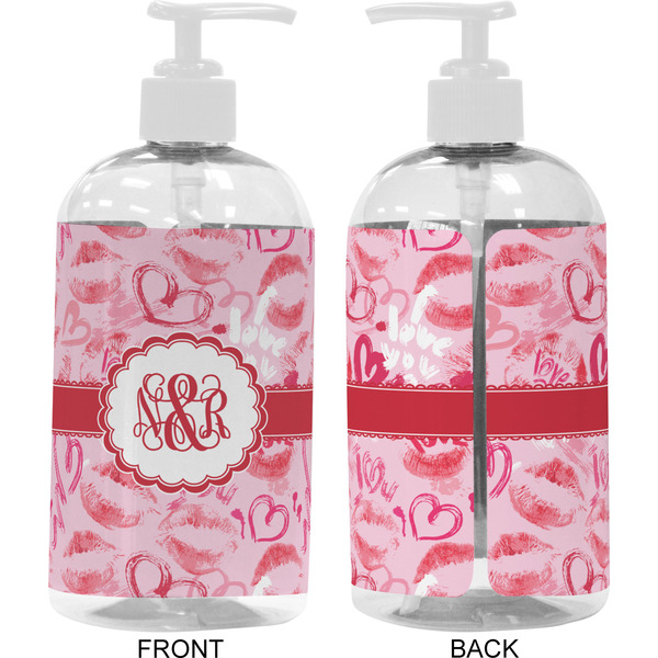 Lips n Hearts 16 oz Plastic Liquid Dispenser- Approval- White