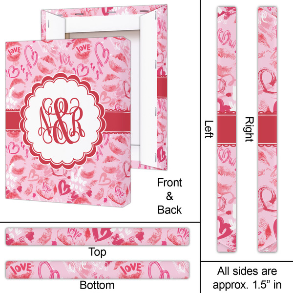 Lips n Hearts 16x20 - Canvas Print - Approval