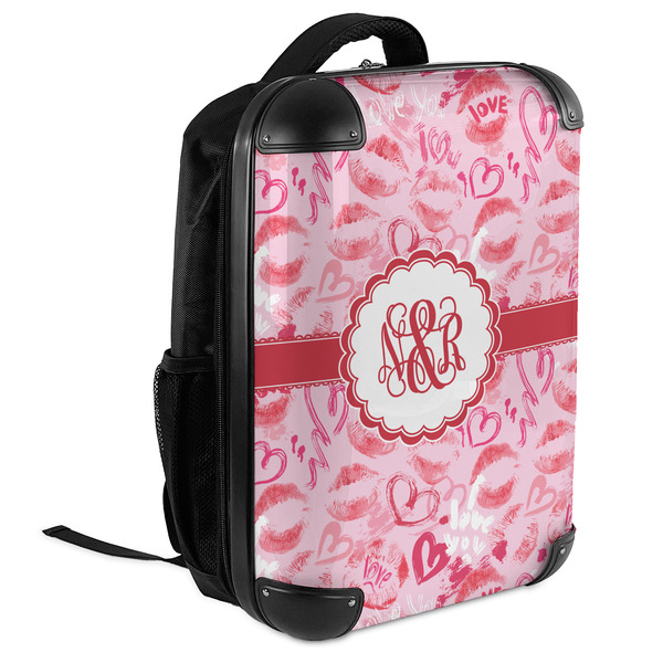 Lips n Hearts 18" Hard Shell Backpacks - ANGLED VIEW