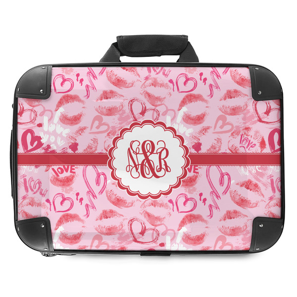 Custom Lips n Hearts Hard Shell Briefcase - 18" (Personalized)