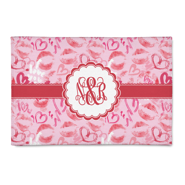 Custom Lips n Hearts 2' x 3' Indoor Area Rug (Personalized)