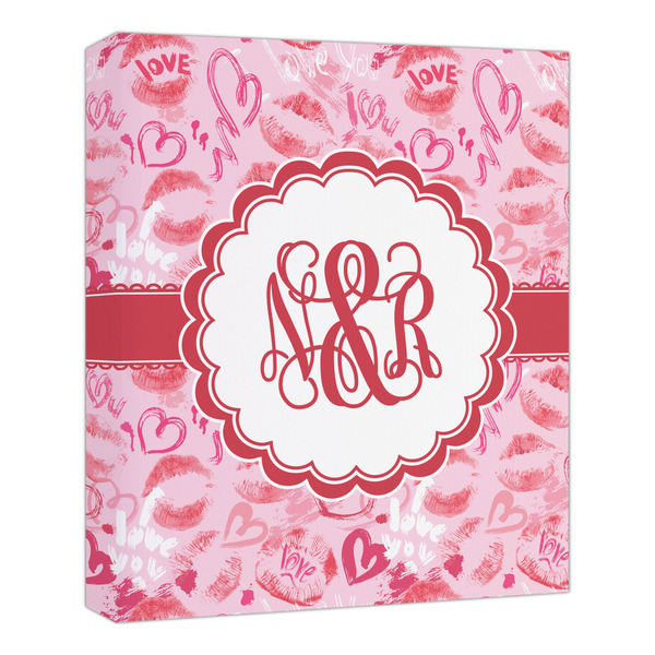 Custom Lips n Hearts Canvas Print - 20x24 (Personalized)