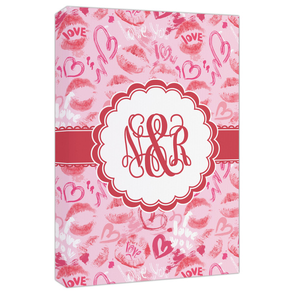 Custom Lips n Hearts Canvas Print - 20x30 (Personalized)
