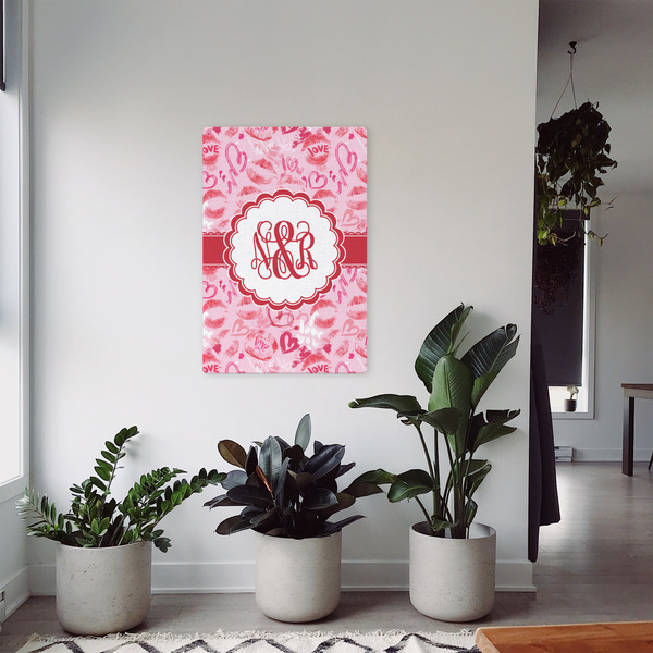 Lips n Hearts 20x30 - Canvas Print - In Context