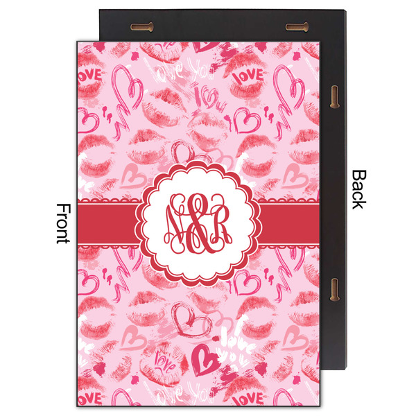 Lips n Hearts 20x30 Wood Print - Front & Back View