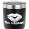 Lips n Hearts 30 oz Stainless Steel Ringneck Tumbler - Black - CLOSE UP