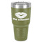 Lips n Hearts 30 oz Stainless Steel Ringneck Tumbler - Olive - Front