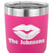 Lips n Hearts 30 oz Stainless Steel Ringneck Tumbler - Pink - CLOSE UP
