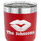 Lips n Hearts 30 oz Stainless Steel Ringneck Tumbler - Red - CLOSE UP
