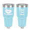 Lips n Hearts 30 oz Stainless Steel Ringneck Tumbler - Teal - Double Sided - Front & Back