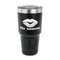 Lips n Hearts 30 oz Stainless Steel Ringneck Tumblers - Black - FRONT