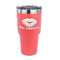 Lips n Hearts 30 oz Stainless Steel Ringneck Tumblers - Coral - FRONT
