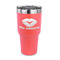 Lips n Hearts 30 oz Stainless Steel Tumbler - Coral - Single Sided (Personalized)