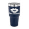 Lips n Hearts 30 oz Stainless Steel Ringneck Tumblers - Navy - FRONT