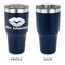 Lips n Hearts 30 oz Stainless Steel Ringneck Tumblers - Navy - Single Sided - APPROVAL