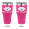 Lips n Hearts 30 oz Stainless Steel Tumbler - Pink - Double Sided (Personalized)