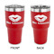 Lips n Hearts 30 oz Stainless Steel Ringneck Tumblers - Red - Double Sided - APPROVAL