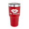 Lips n Hearts 30 oz Stainless Steel Tumbler - Red - Single Sided (Personalized)