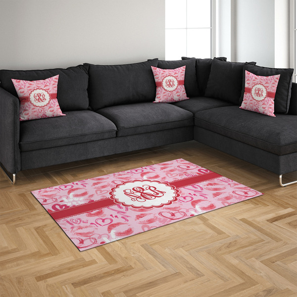Lips n Hearts 4'x6' Indoor Area Rugs - IN CONTEXT