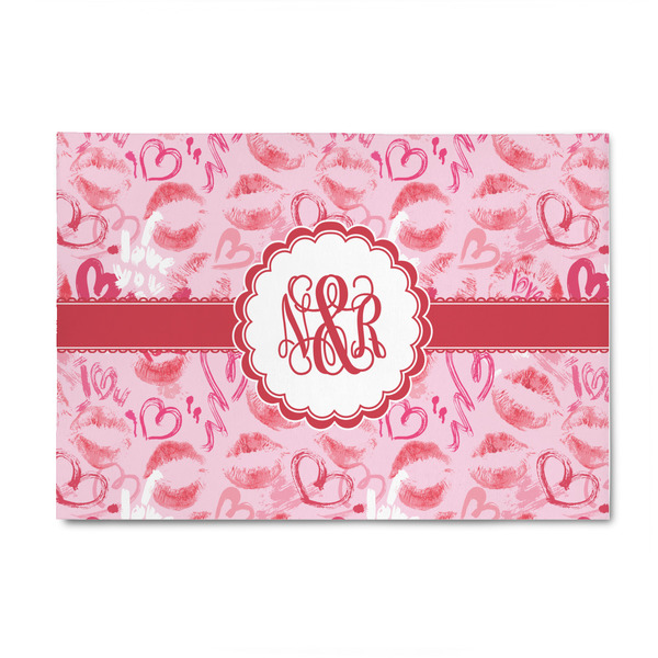Custom Lips n Hearts 4' x 6' Patio Rug (Personalized)
