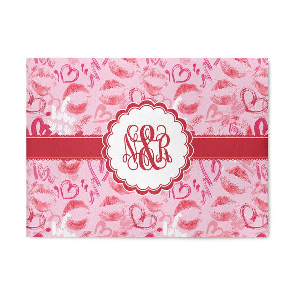Custom Lips n Hearts 5' x 7' Patio Rug (Personalized)