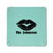 Lips n Hearts 6" x 6" Teal Leatherette Snap Up Tray - APPROVAL